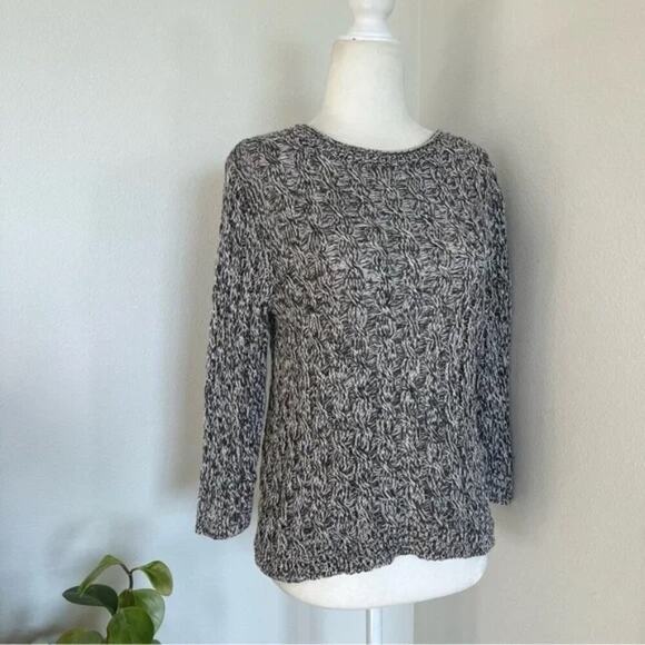 Eileen Fisher Organic Cotton Cable Knit Pullover Sweater - Picture 3 of 8